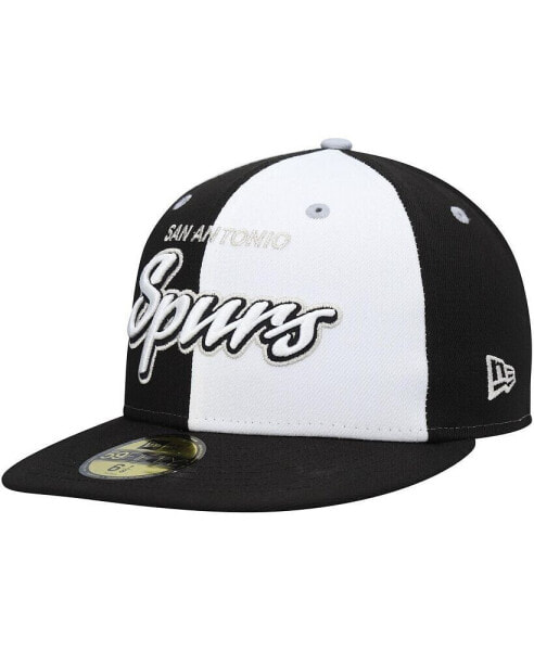 Men's Black, White San Antonio Spurs Griswold 59FIFTY Fitted Hat