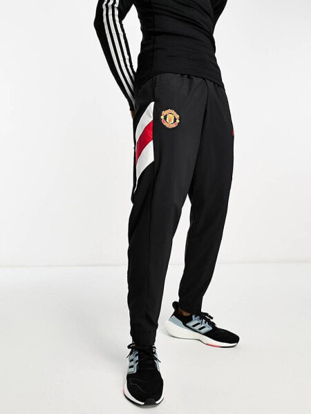 adidas Football Manchester United FC Icons joggers in black