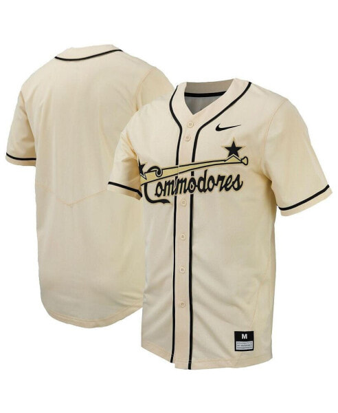 Men's Natural Vanderbilt Commodores Replica Full-Button Baseball Jersey