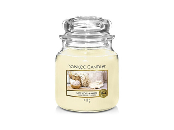 Aromatic candle Classic medium Soft Wool & Amber 411 g