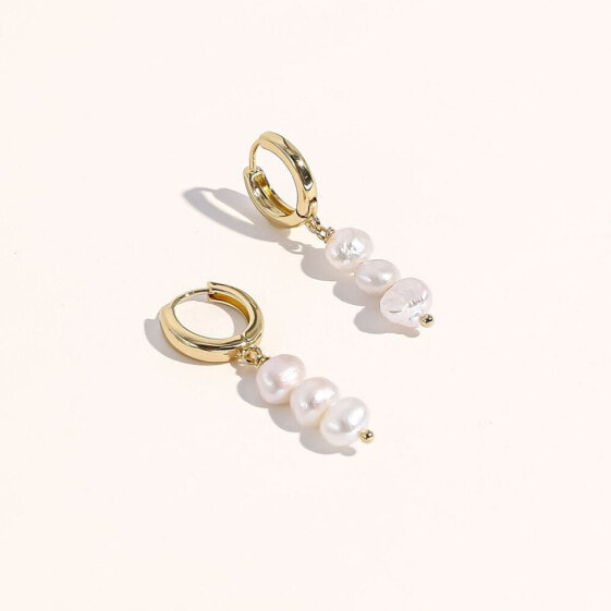 18K Gold Plated Freshwater Pearls - Jackie Earrings for Women