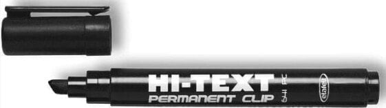 Hi-TEXT Marker permanentny 641/PC Clip ŚĆ czarny 12 sztuk