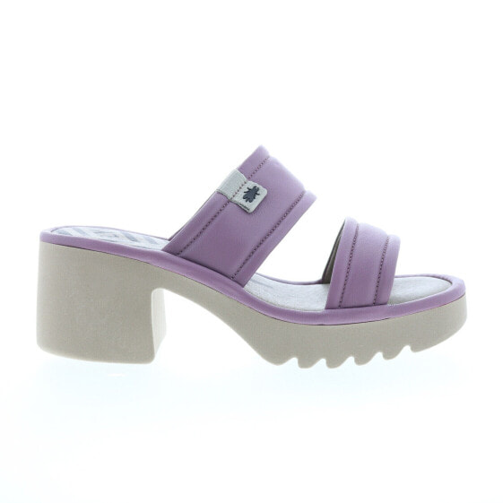 Fly London Mava MAVA432FLY-001 Womens Purple Leather Heeled Sandals Shoes