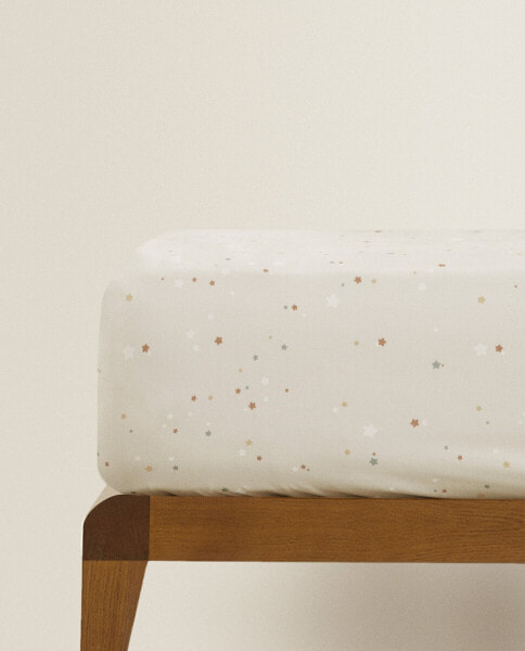 Star print fitted sheet