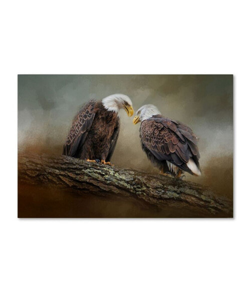 Jai Johnson 'Quiet Conversation Bald Eagles' Canvas Art - 32" x 22" x 2"