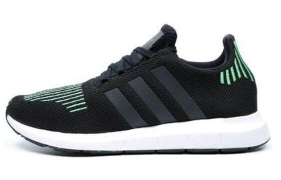 Кроссовки мужские Adidas Swift Run "Black White" черно-белые