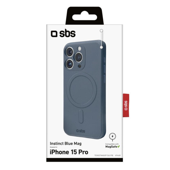 SBS Instinct Cover mit MagSafe für iPhone 15 Pro blau