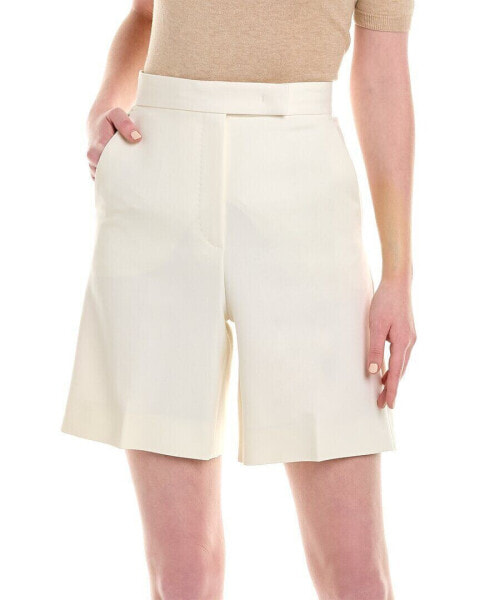 Max Mara Bray Wool-Blend Short Women's White 10