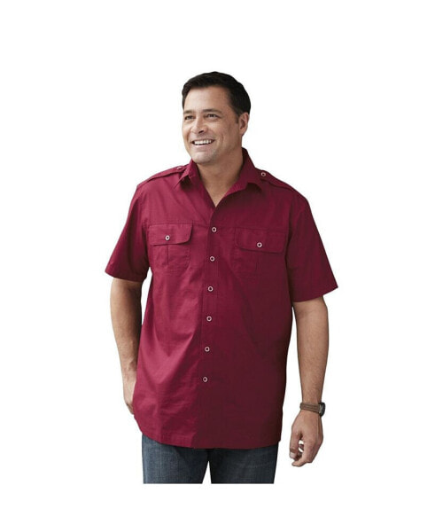 Big & Tall by KingSize Short-Sleeve Pilot Shirt