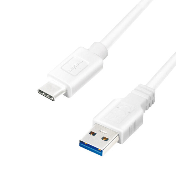 LogiLink CU0176 - 2 m - USB A - USB C - USB 3.2 Gen 1 (3.1 Gen 1) - White