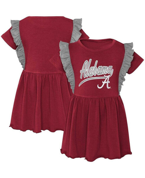 Girls Toddler Crimson Alabama Crimson Tide Too Cute Tri-Blend Dress