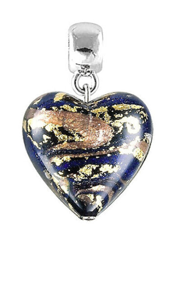 Magický přívěsek Egyptian Heart s 24karátovým zlatem v perle Lampglas S26