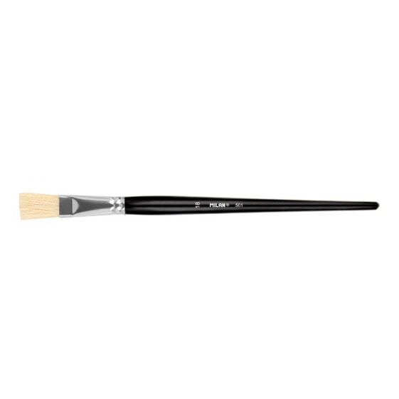 MILAN Polybag 4 Flat Chungking Bristle Paintbrushes Series 501 Nº 18