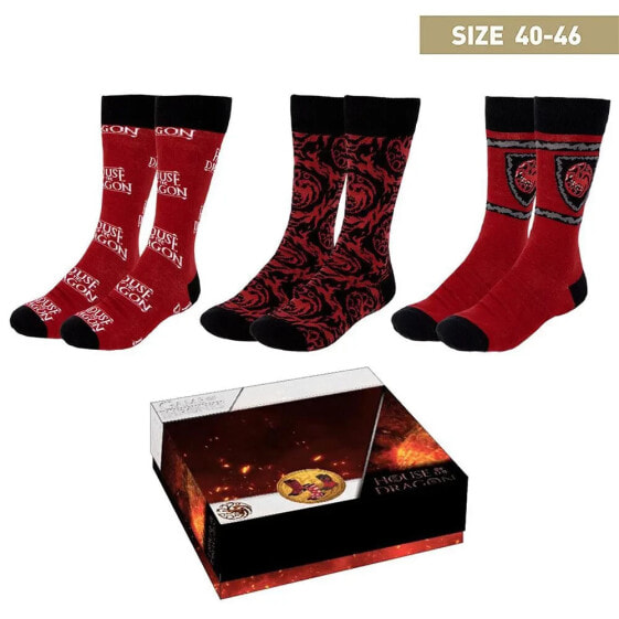 CERDA GROUP House Of Dragon Half long socks 3 units