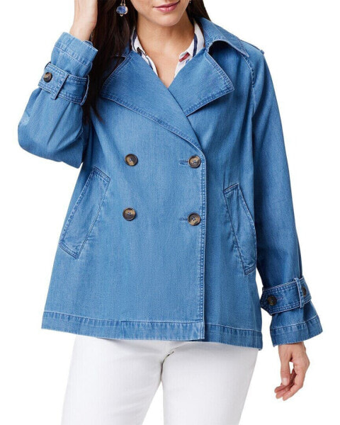 Nic+Zoe Denim Femme Trench Coat Women's