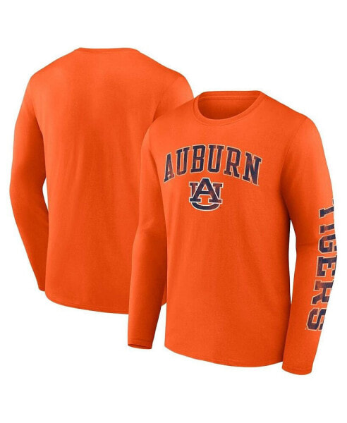 Men's Orange Auburn Tigers Distressed Arch Over Logo Long Sleeve T-shirt