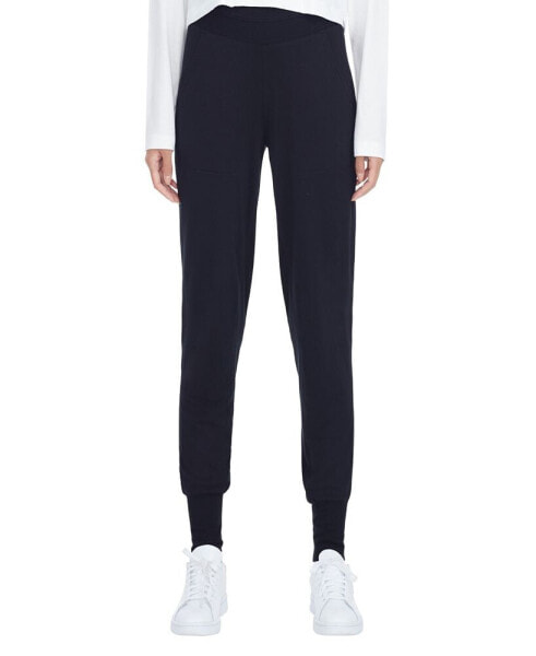 Women's Pull On Light Weight Ribbed Jogger Pants