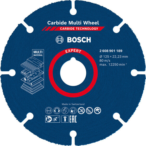 Bosch EXPERT Carbide Multi Wheel Trennscheibe, 125 mm, 1 mm, 22,23 mm