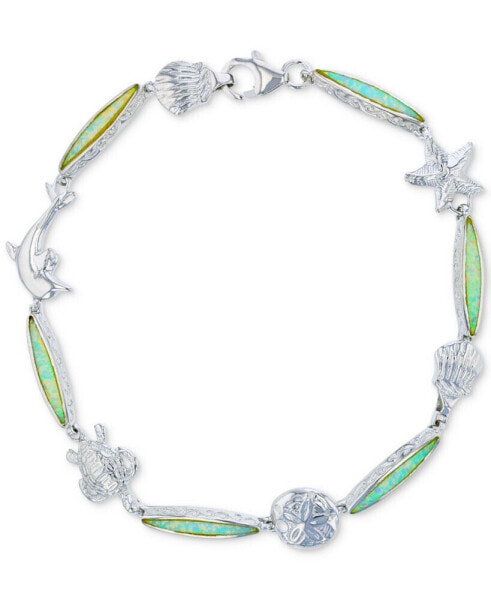 Браслет Macy's Opal Nautical Link Silver