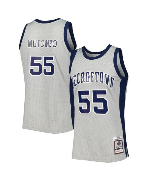 Men's Dikembe Mutombo Gray Georgetown Hoyas Swingman Jersey