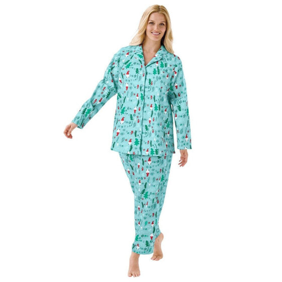 Plus Size Classic Flannel Pajama Set