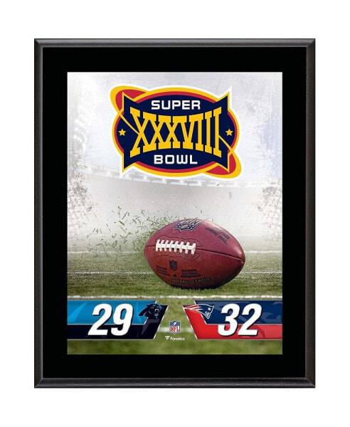 New England Patriots vs. Carolina Panthers Super Bowl XXXVIII 10.5" x 13" Sublimated Plaque