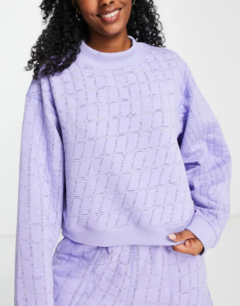 Nike Yoga Luxe Therma-Fit reversible sweatshirt in lilac