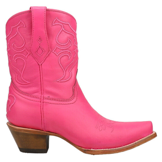 Corral Boots Embroidered Snip Toe Cowboy Booties Womens Pink Casual Boots Z5137