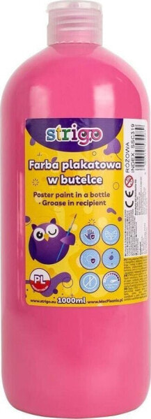 Strigo Farba plakatowa STRIGO w butelce, 1000 ml różowy