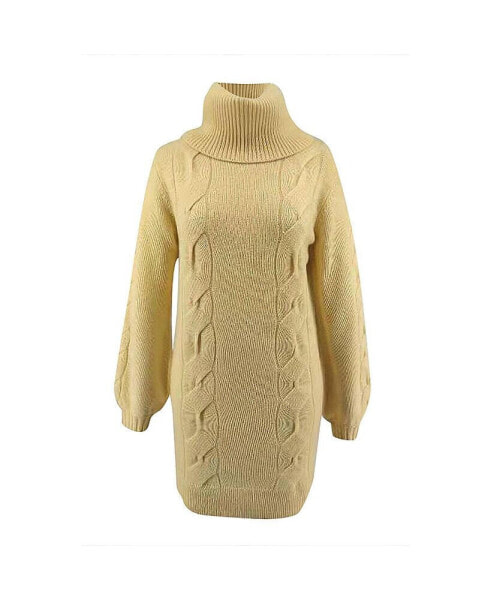 Bellemere Women's Cashmere Turtleneck Mini-Sweater Dress