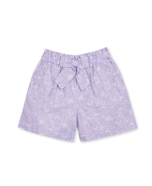 Girls' Pull-On Cinched Waist Linen Short, Kids