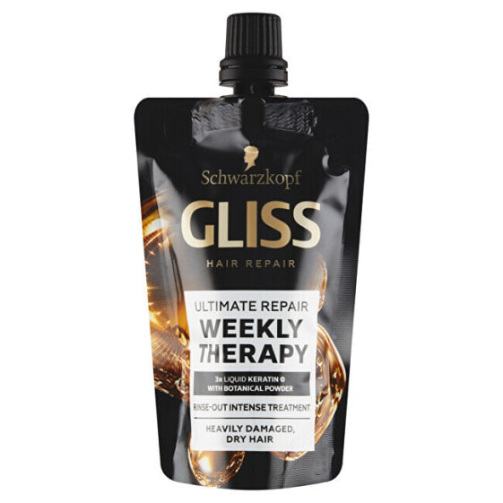 Gliss Kur Ultimate Repair Weekly Therapy Кератиновая жидкость для питания и восстановления сухих и поврежденных волос 50 мл