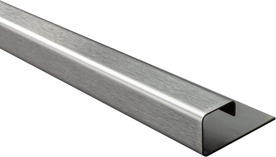 10x Square Profile Stainless Steel Tile Profile Tile Rails V2A L250 cm 12 mm Brushed