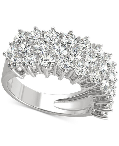 Moissanite Triple Row Band (3 ct. t.w. DEW) in 14k White Gold