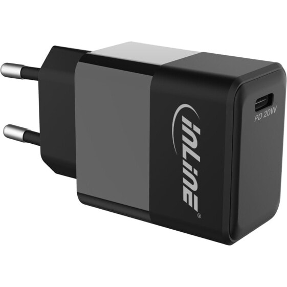 InLine USB PD Charger Single USB-C - Power Delivery - 20W - black