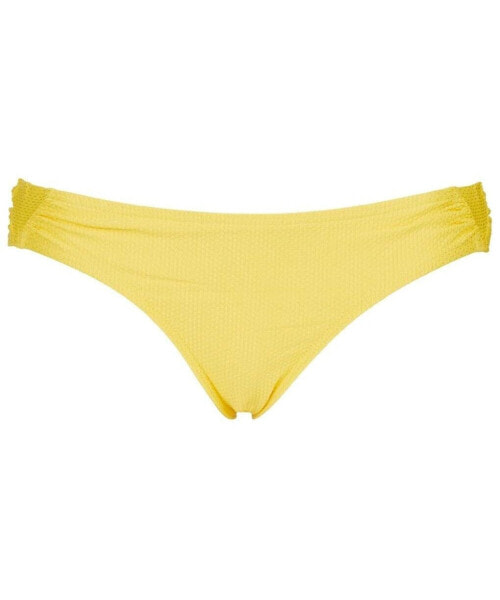 TOPSHOP Womens Swimwear Textured Diamond Hipster Bikini Bottoms Yellow Size 6