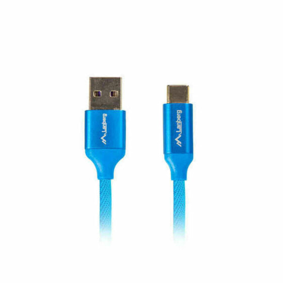 Кабель USB A — USB C Lanberg CA-USBO-22CU-0005-BL Синий Quick Charge 3.0 50 cm