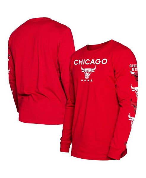 Men's Red Chicago Bulls 2023/24 City Edition Long Sleeve T-shirt