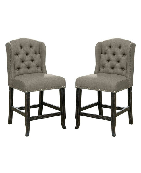 Colette Tufted Upholstered Pub Chair (Set of 2)