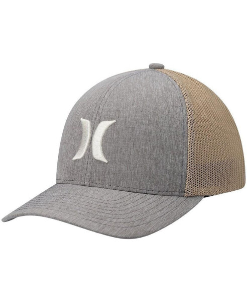 Men's Gray Icon Textures Logo Flex Hat