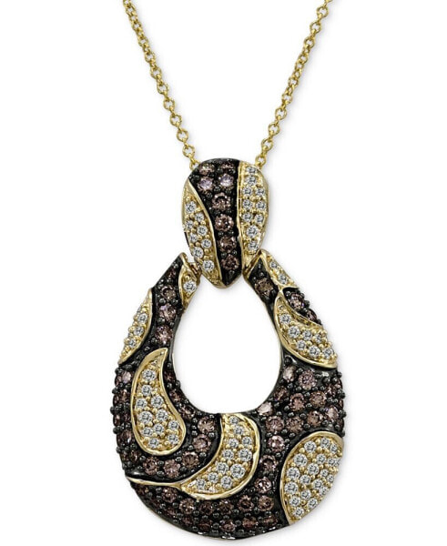Le Vian chocolatier® Diamond Loop 18" Pendant Necklace (1-1/2 ct. t.w.) in 14k Gold