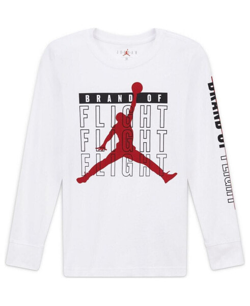 Big Boys Jumpman Flight Logo Long Sleeve T-shirt