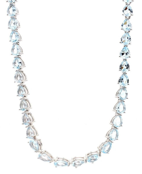 Macy's amethyst 18" Statement Necklace (34 ct. t.w.) in Sterling Silver (Also in Blue Topaz)