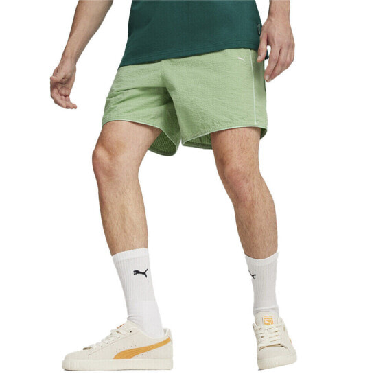 Puma Mmq Seersucker Drawstring Shorts Mens Size XXL Casual Athletic Bottoms 624