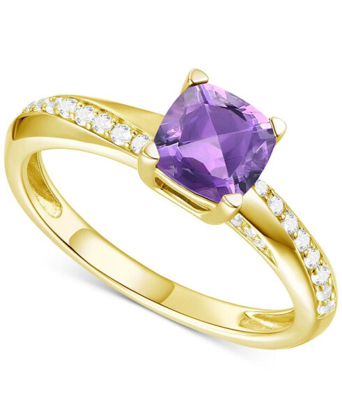 Amethyst (3/4 ct. t.w.) & Lab-Grown White Sapphire (1/6 ct. t.w.) in 14k Gold-Plated Sterling Silver (Also Available in Additional Gemstones)