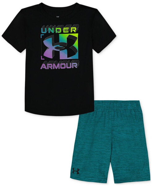 Toddler & Little Boys Logo Card T-Shirt & Shorts, 2 Piece Set