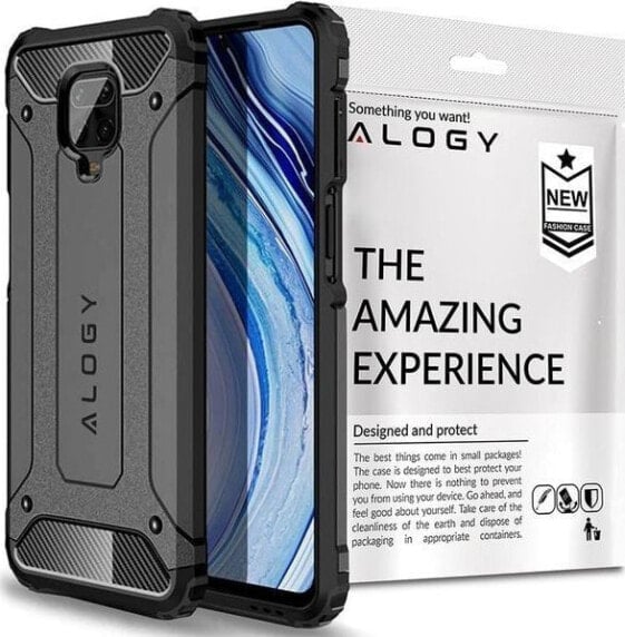 Alogy Alogy Etui na telefon Hard Armor do Xiaomi Redmi Note 9S/ Pro/ Max szare uniwersalny