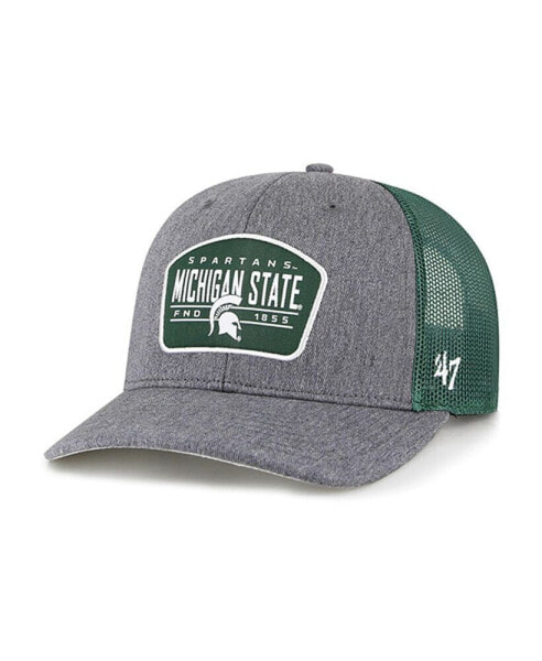 Men's Charcoal Michigan State Spartans Slate Trucker Snapback Hat