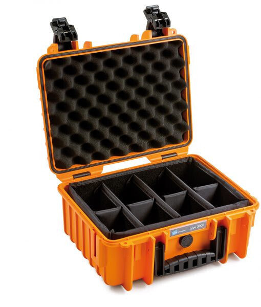 Ящик для инструментов B&W International B&W 3000/O/SI - Оранжевый - Полипропилен (PP) - Против пыли, Водонепроницаемый - 330.2 x 236.22 x 149.86 мм - 365.8 мм - 294.6 мм