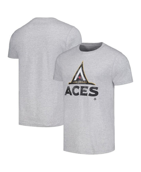 Men's and Women's Heather Gray Distressed Las Vegas Aces Hometown T-shirt